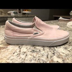 Like New, Baby Pink Vans Classic Slip Ons